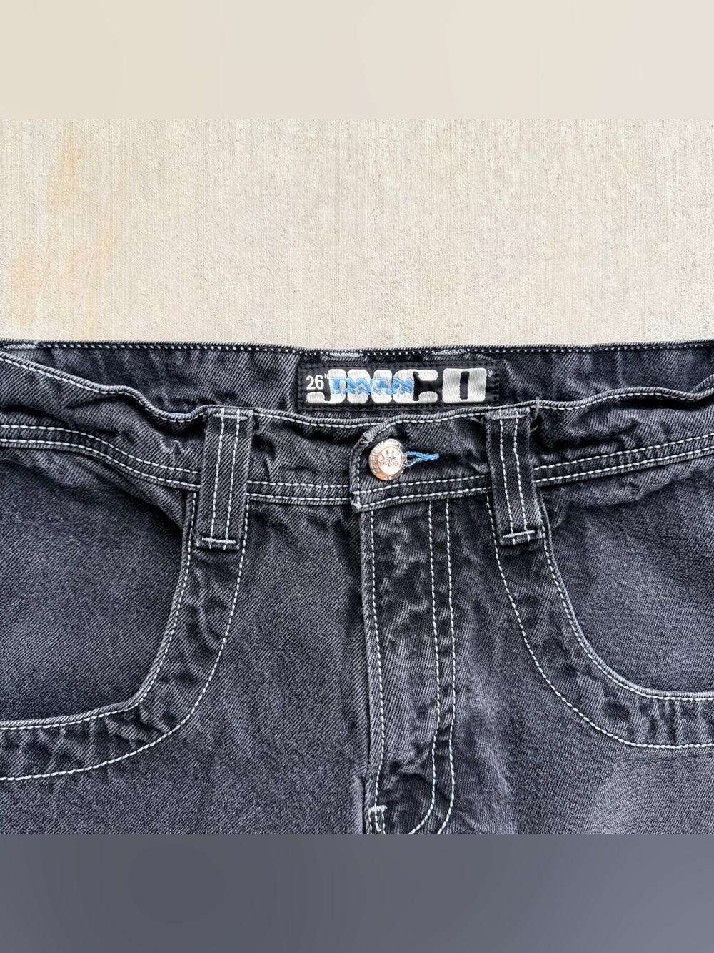 Vintage JNCO Twin Cannons Jeans 30x32 90s Baggy Wide Leg Skater Black - Picture 3 of 7